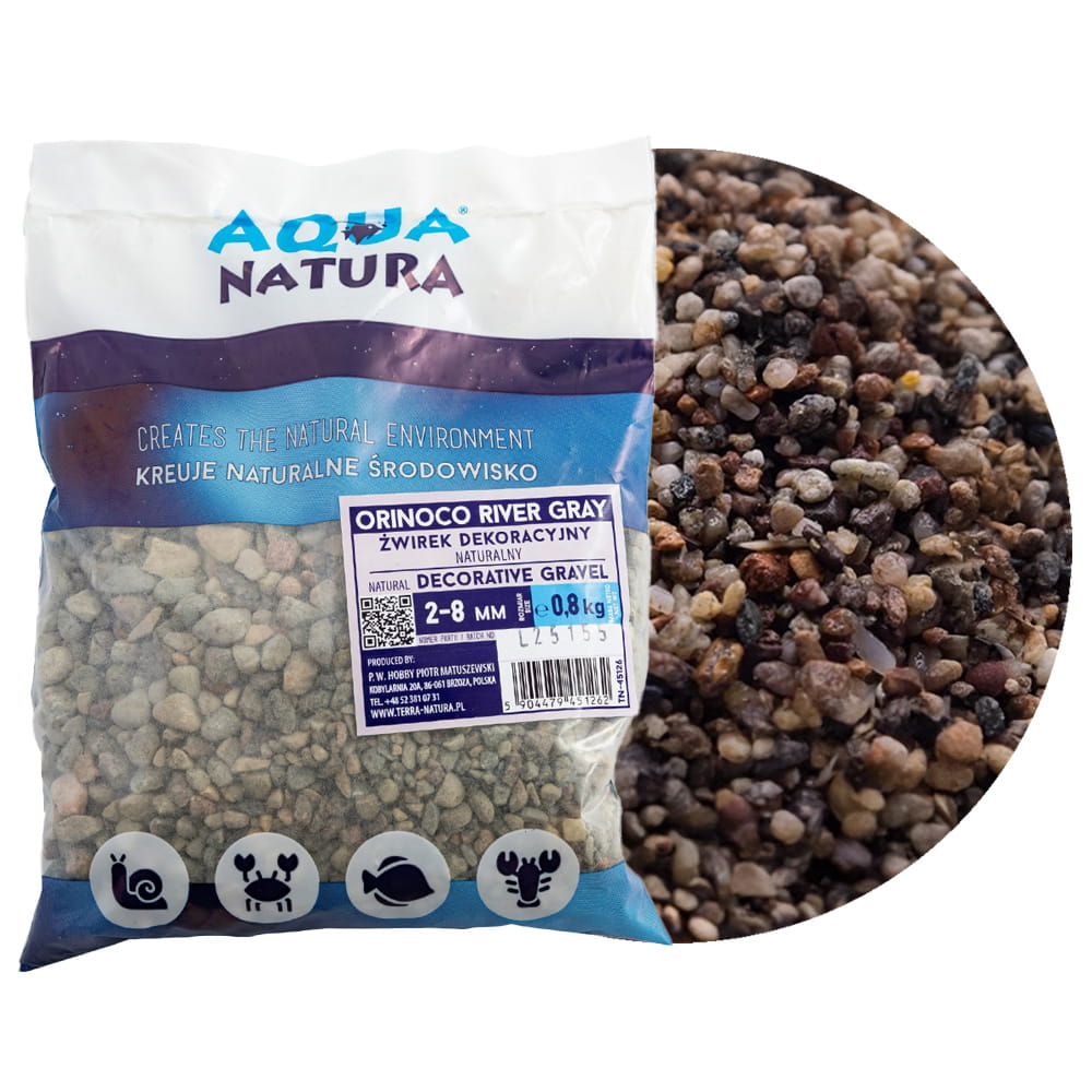 Żwirek dekoracyjny do akwarium Naturalny Aqua Natura 2-8mm 0,8kg